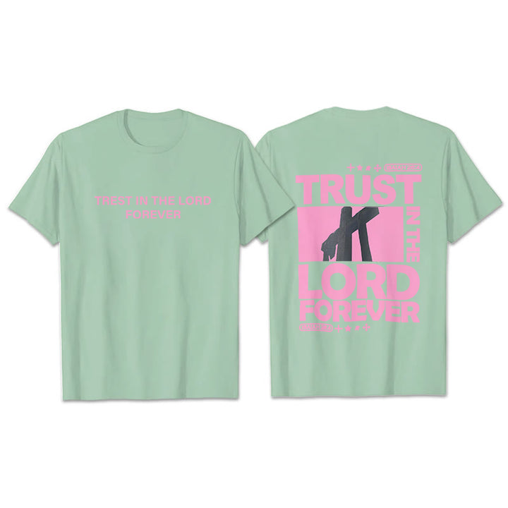 Christianartworkshop Trust In The Lord Forever T-Shirt - Light Green - 2XL - image 18