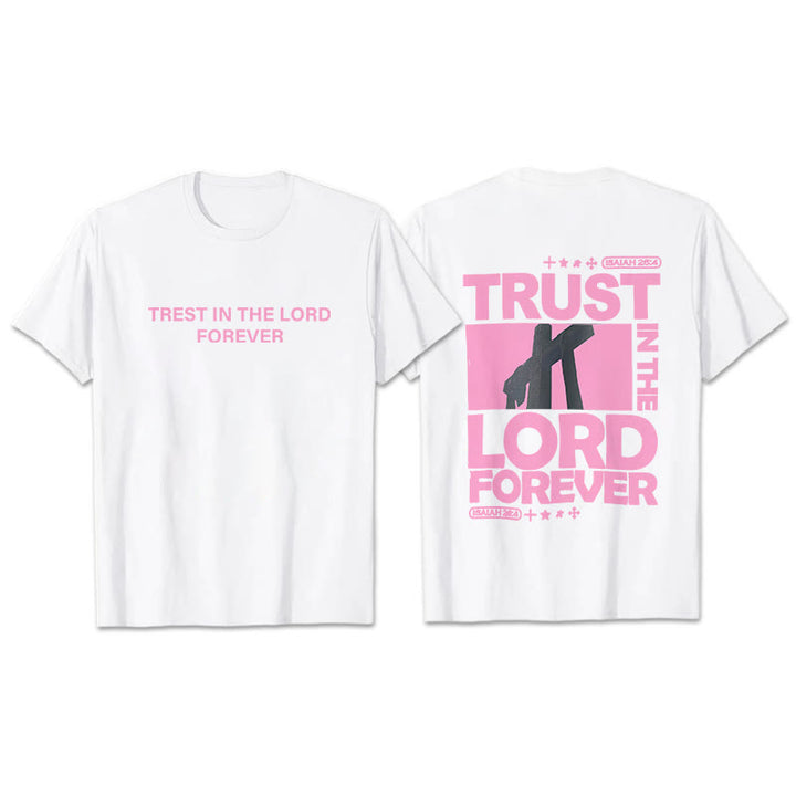 Christianartworkshop Trust In The Lord Forever T-Shirt - White - 2XL - image 7