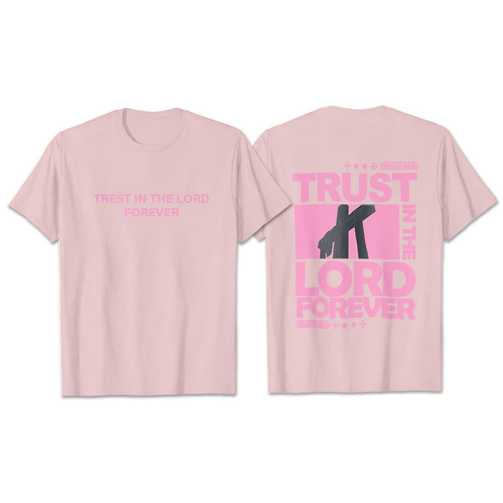 Christianartworkshop Trust In The Lord Forever T-Shirt - Pink - 2XL - image 16