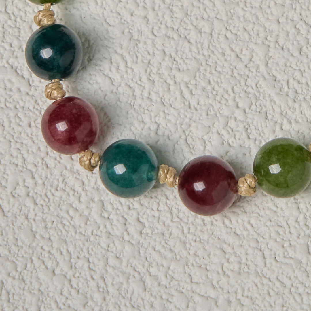 Christianartworkshop 10mm Natural Tourmaline Agate Bracelets with Miraculous Medal & Crucifix - image 6