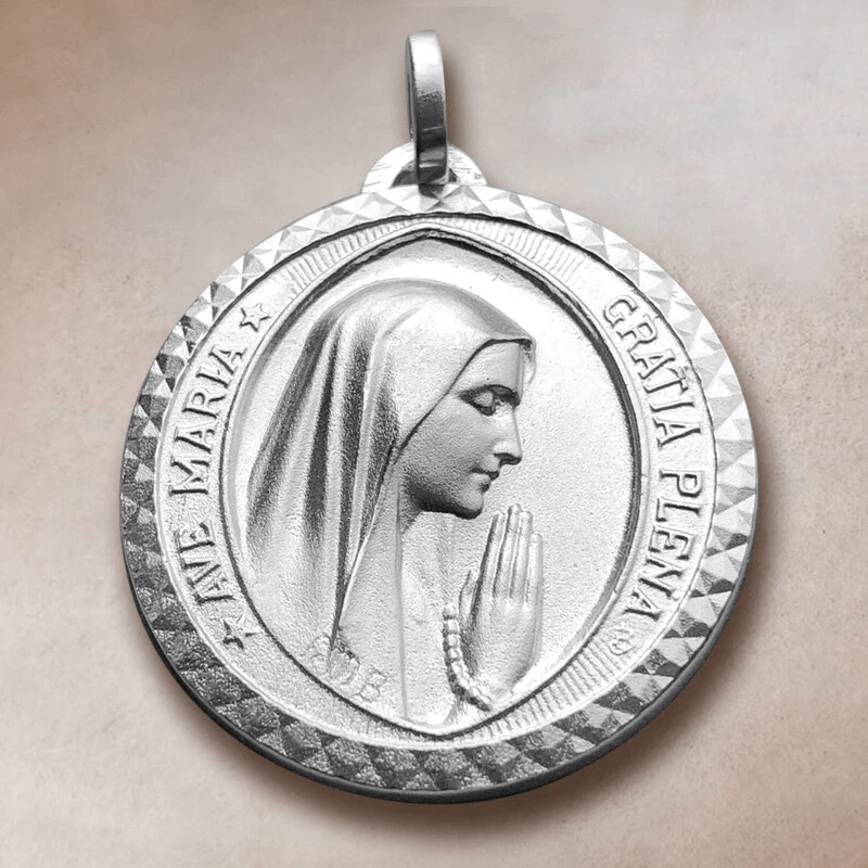 Christianartworkshop Graceful Virgin Mary Pendant Necklace in 925 Sterling Silver for Daily Devotion - image 2