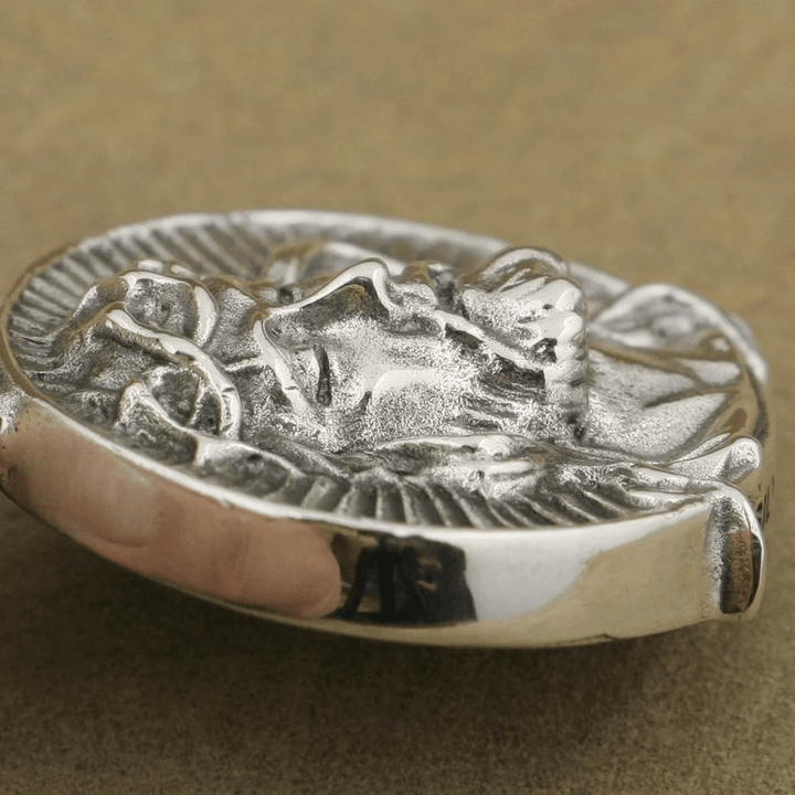 Christianartworkshop 925 Sterling Silver Jesus Crown of Thorns Sacred Necklace - image 6