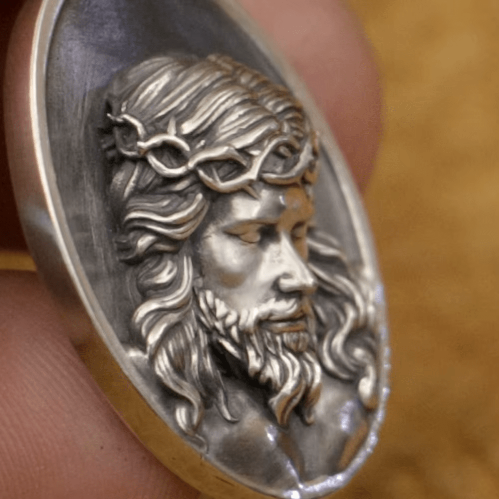Christianartworkshop 925 Silver Crown of Thorns Jesus Medal Necklace: A Reminder of His Sacrifice - image 6