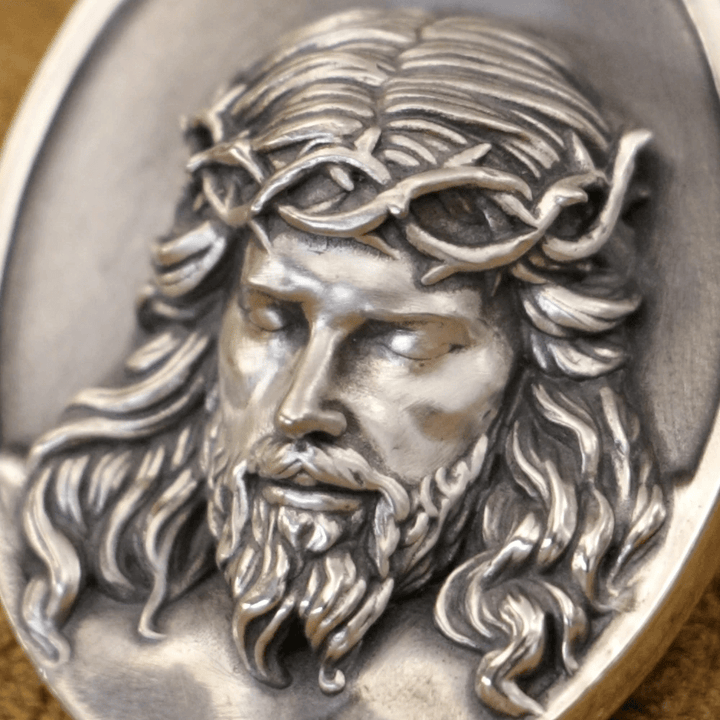 Christianartworkshop 925 Silver Crown of Thorns Jesus Medal Necklace: A Reminder of His Sacrifice - image 2
