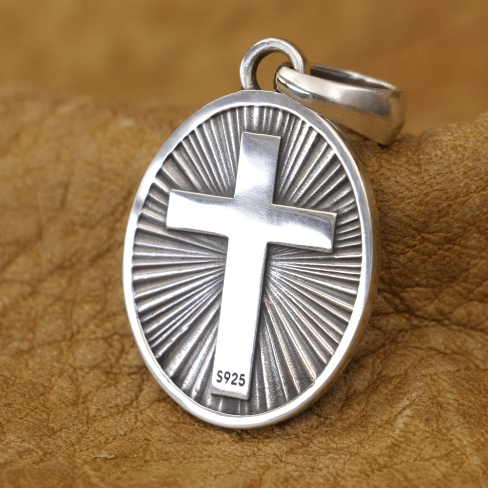 Christianartworkshop Divine Radiance Jesus Sacred Heart Necklace Crafted in Sterling Silver - image 3