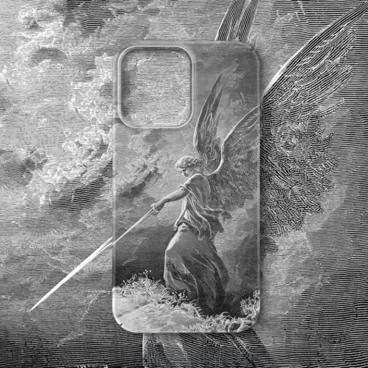 Christianartworkshop Guardian Archangel St. Michael Phone Case: Inspiring Biblical Scene - image 4