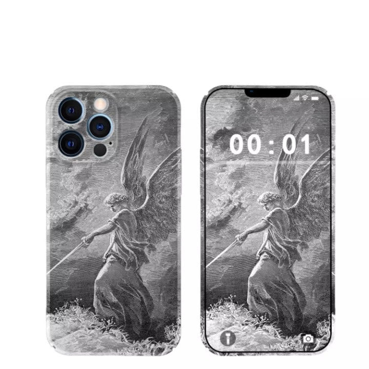 Christianartworkshop Guardian Archangel St. Michael Phone Case: Inspiring Biblical Scene - image 3