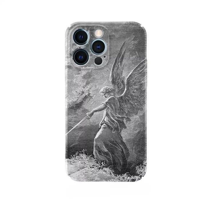 Christianartworkshop Guardian Archangel St. Michael Phone Case: Inspiring Biblical Scene - image 2