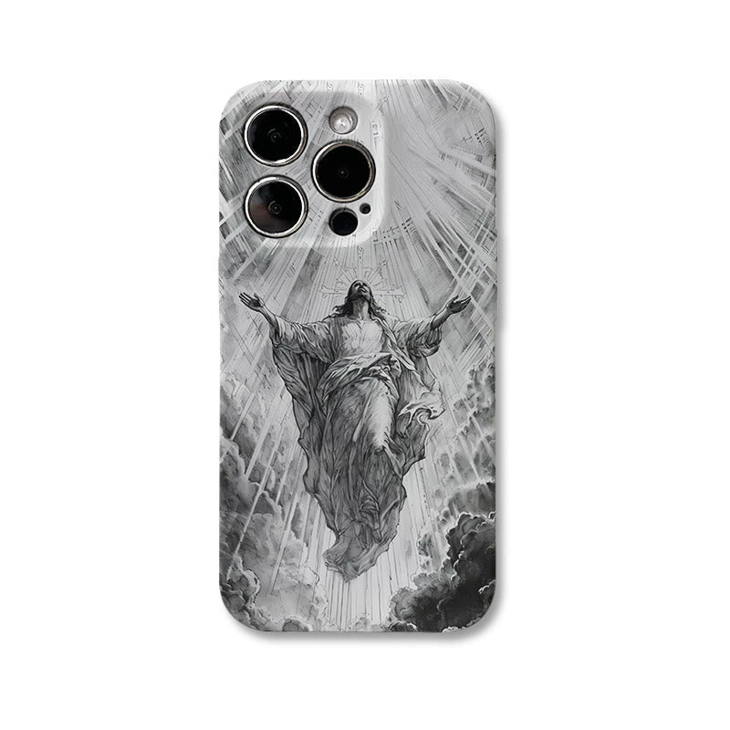 Christianartworkshop Heaven's Radiance Ascension of Christ Phone Case: Symbol of Eternal Hope - iPhone 16Pro Max - image 1