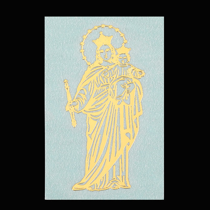 Christianartworkshop Golden Saint Sticker for Phone: Multiple Holy Figures Available - Mary Help of Christians - image 6