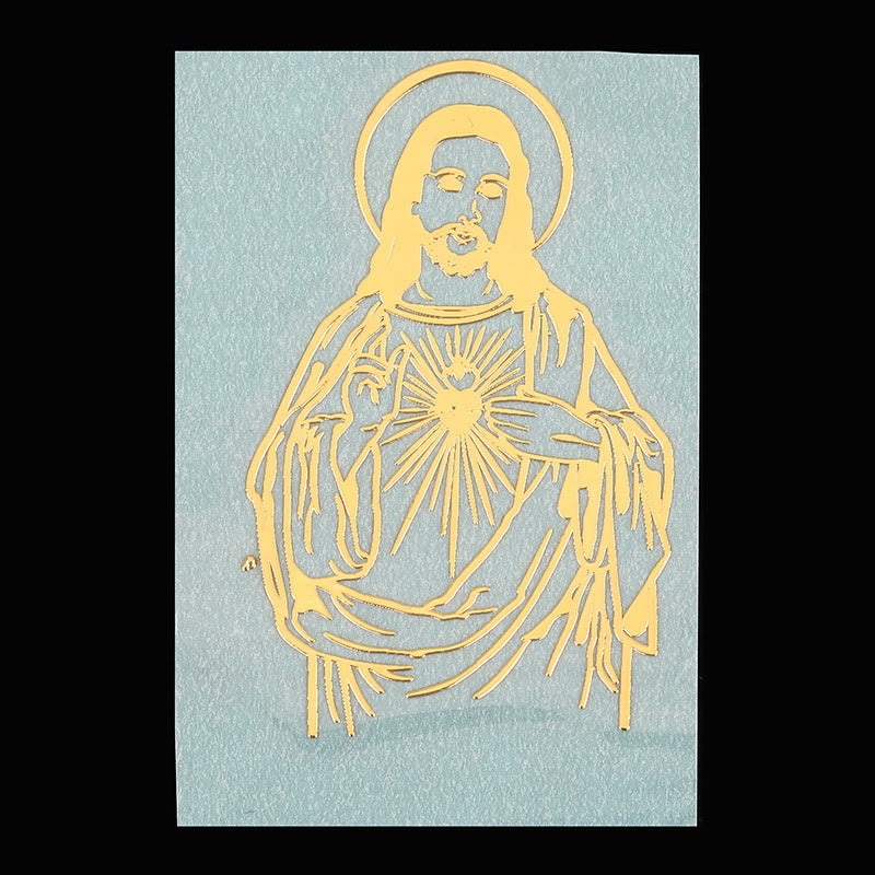 Christianartworkshop Golden Saint Sticker for Phone: Multiple Holy Figures Available - Sacred Heart of Jesus - image 5