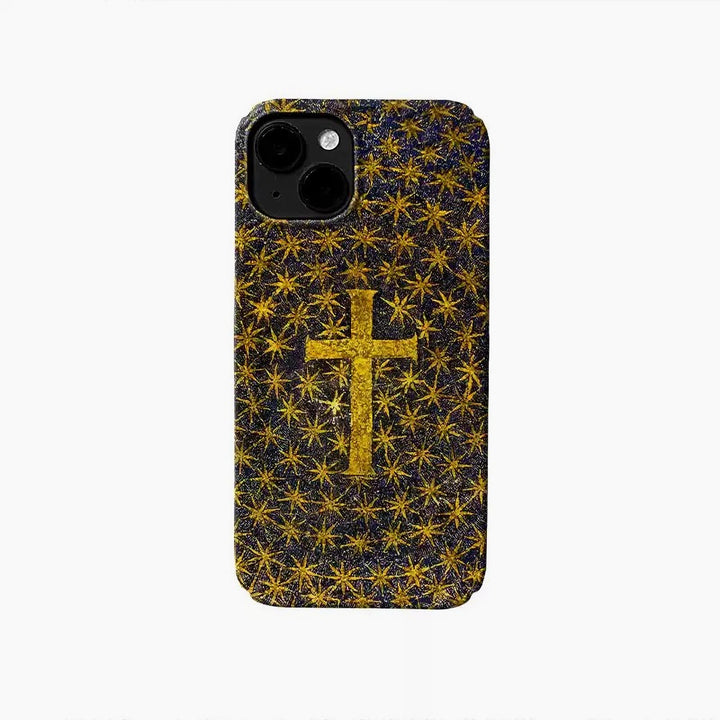 Christianartworkshop Faith & Light Golden Cross Phone Case: Shine in Your Hands - iPhone 16Pro Max - image 1