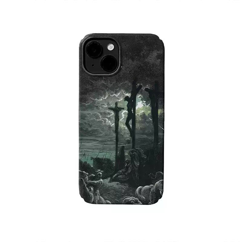 Christianartworkshop Vintage Biblical Crucifixion Artwork Phone Case - iPhone 16Pro Max - image 1