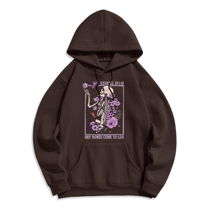 Christianartworkshop Dry Bones Rise in Faith Fleece Lined Polyester Hoodie - Brown - 2XL - image 8