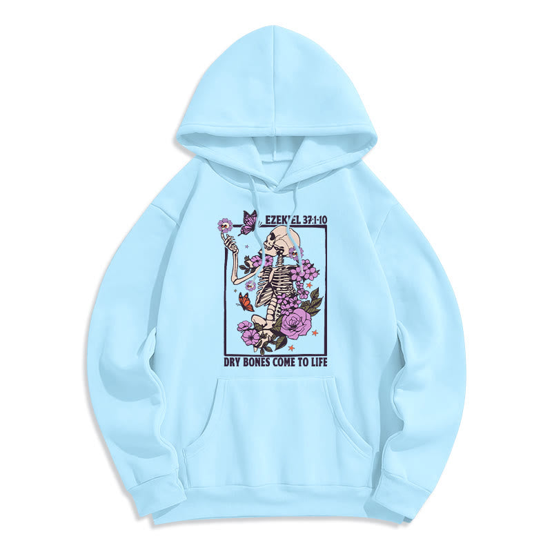 Christianartworkshop Dry Bones Rise in Faith Fleece Lined Polyester Hoodie - Blue - 2XL - image 5