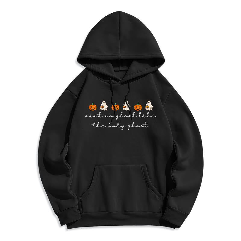 Christianartworkshop No Ghost Like the Holy Ghost Fleece Lined Polyester Hoodie - Black - 2XL - image 8