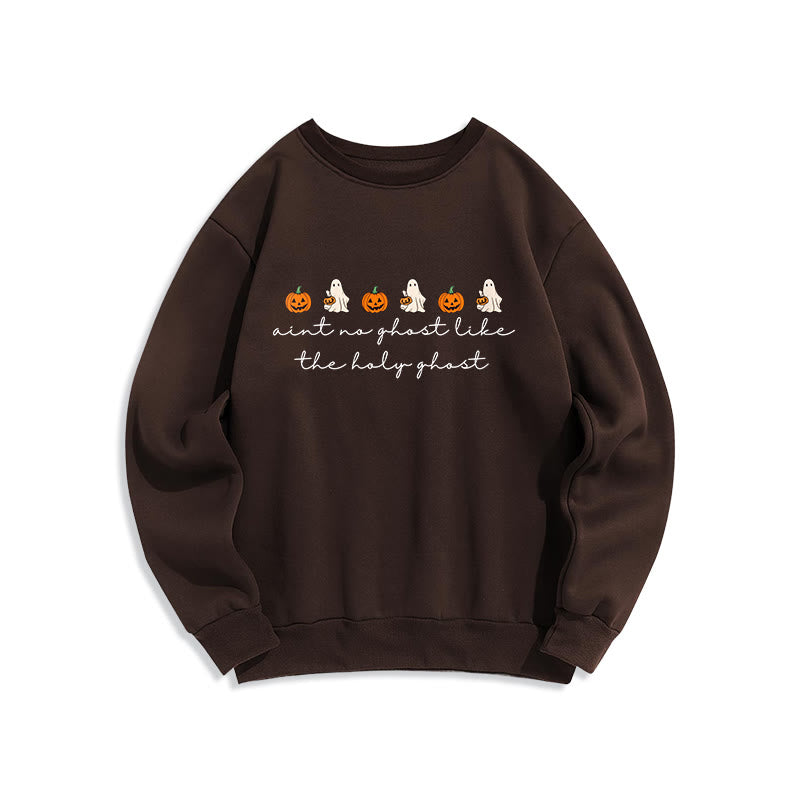 Christianartworkshop No Ghost Like the Holy Ghost Fleece Lined Polyester Sweatshirt - Brown - 2XL - image 0