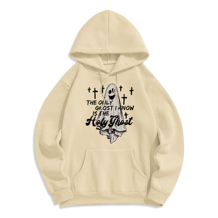 Christianartworkshop Holy Ghost and Cross Gospel Fusion Fleece Lined Polyester Hoodie - Beige - 2XL - image 3