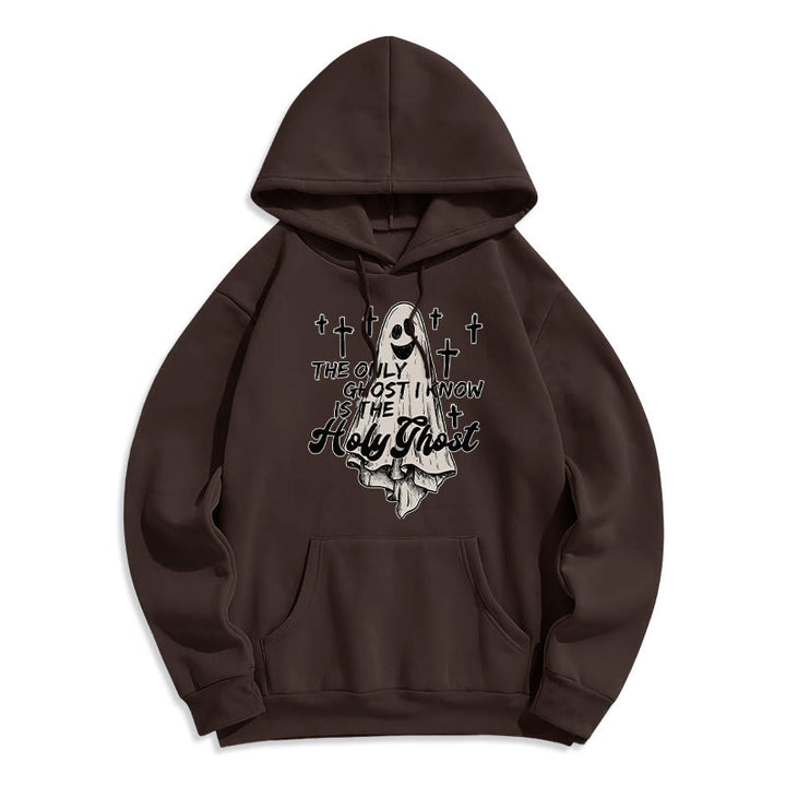 Christianartworkshop Holy Ghost and Cross Gospel Fusion Fleece Lined Polyester Hoodie - Brown - 2XL - image 8