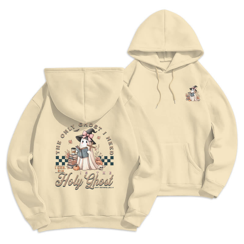 Christianartworkshop Holy Ghost Witchy Chic Fleece Lined Polyester Hoodie - Beige - 2XL - image 3