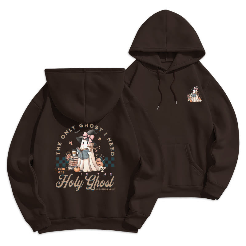 Christianartworkshop Holy Ghost Witchy Chic Fleece Lined Polyester Hoodie - Brown - 2XL - image 5