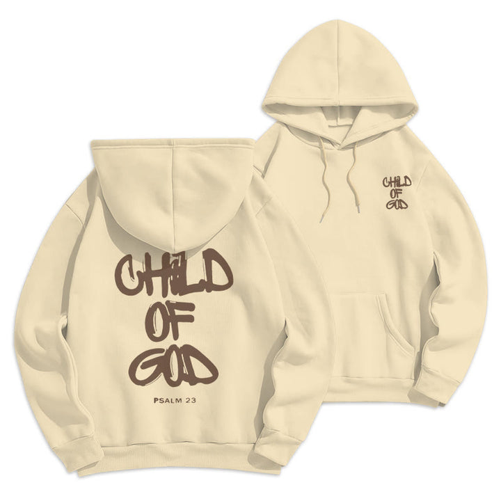 Christianartworkshop Faith Graffiti Child of God Fleece Lined Polyester Hoodie - Beige - 2XL - image 3