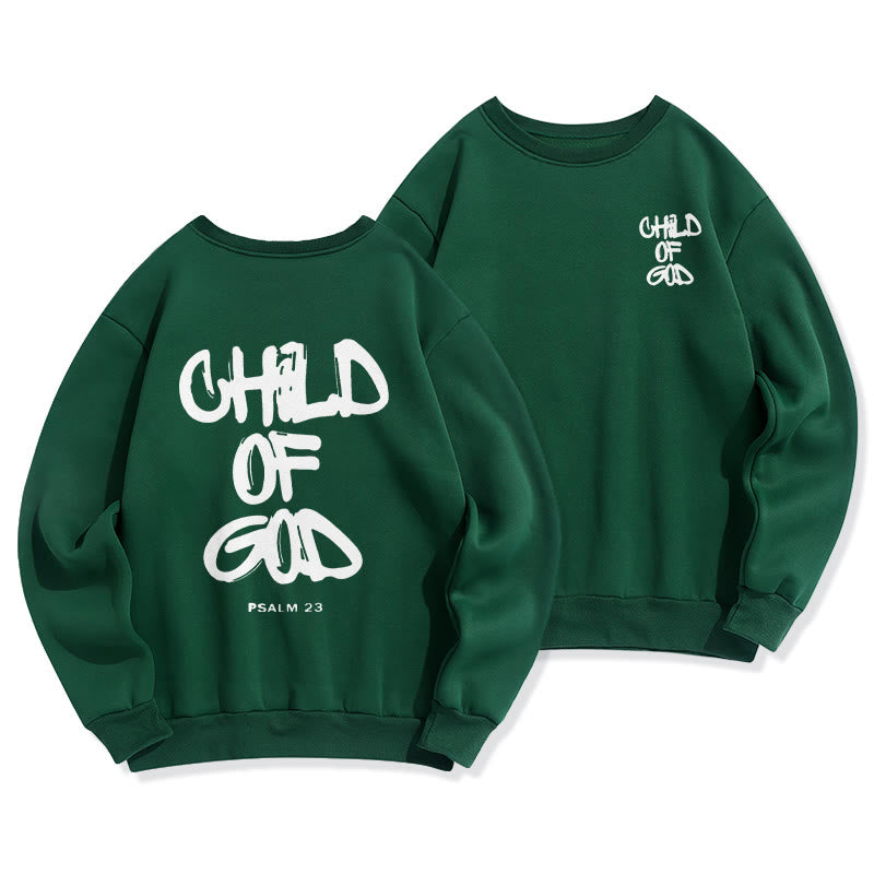 Christianartworkshop Faith Graffiti Child of God Adult Fleece Lined Polyester Sweatshirt - Green - 2XL - image 4
