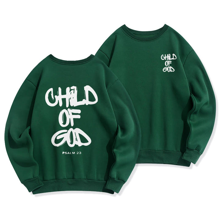 Christianartworkshop Faith Graffiti Child of God Adult Fleece Lined Polyester Sweatshirt - Green - 2XL - image 4