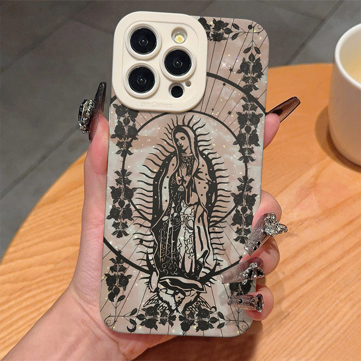 Christianartworkshop Elegant Shining Faith Virgin Mary Phone Case: Catholic Devotion Gift - image 1