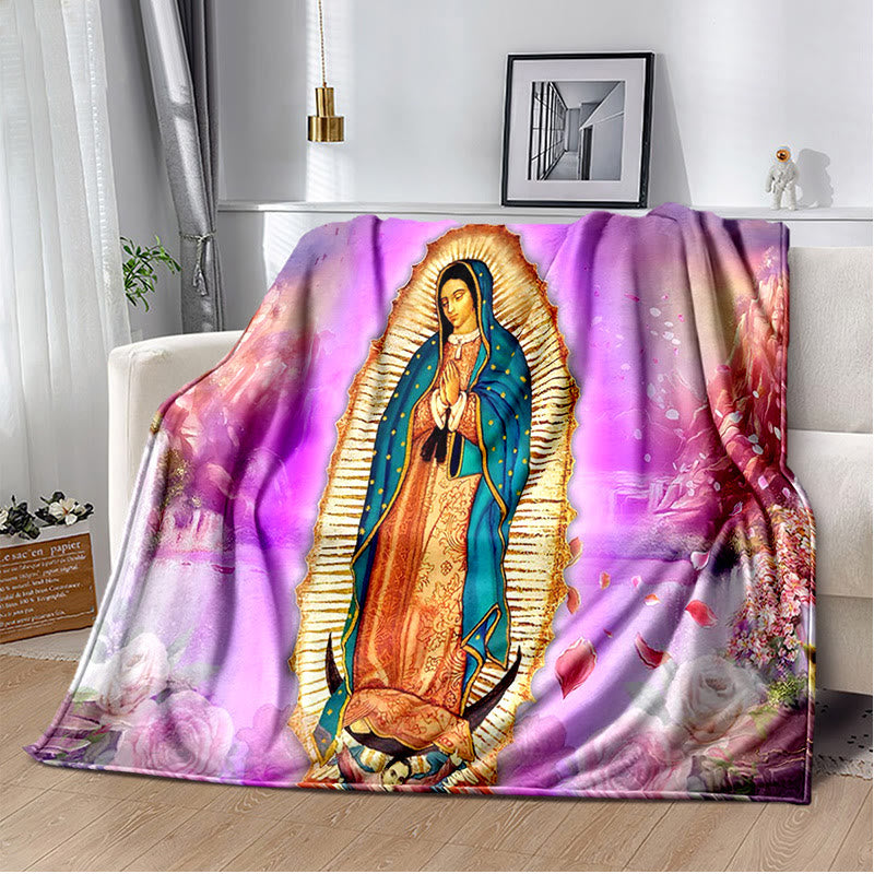 Christianartworkshop Blessed Virgin of Guadalupe Cozy Flannel Blanket: Warmth for Your Home - I - 264x228cm - image 8