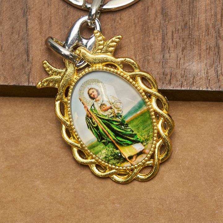 Christianartworkshop Religious St. Jude with Holy Dove Keychain: Faithful Companion in Prayer - image 3