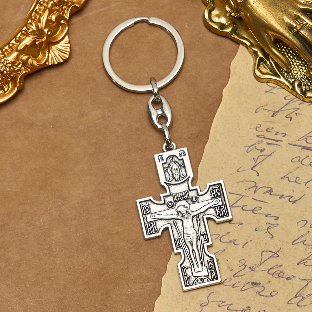 Vintage Orthodox Cross Keychain - Symbol of Faith and Protection ...