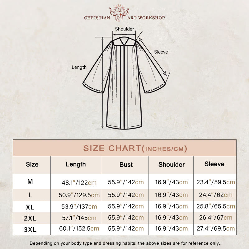 Christianartworkshop Multicolor Flared Sleeves Clergy Robe with Cross Motifs & Ritual Aesthetic - image 1