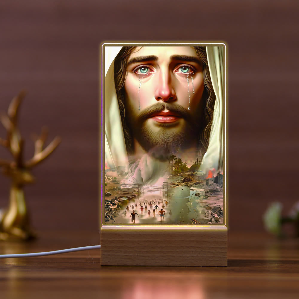 Christianartworkshop Religious Jesus Icon Healing Scene Night Light: Art & Natural Beauty - B - image 2