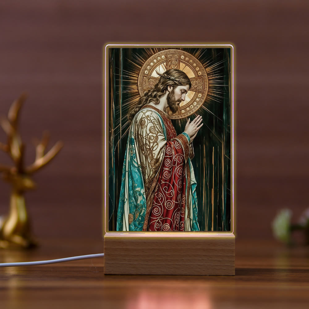 Christianartworkshop Religious Jesus Icon Healing Scene Night Light: Art & Natural Beauty - A - image 1