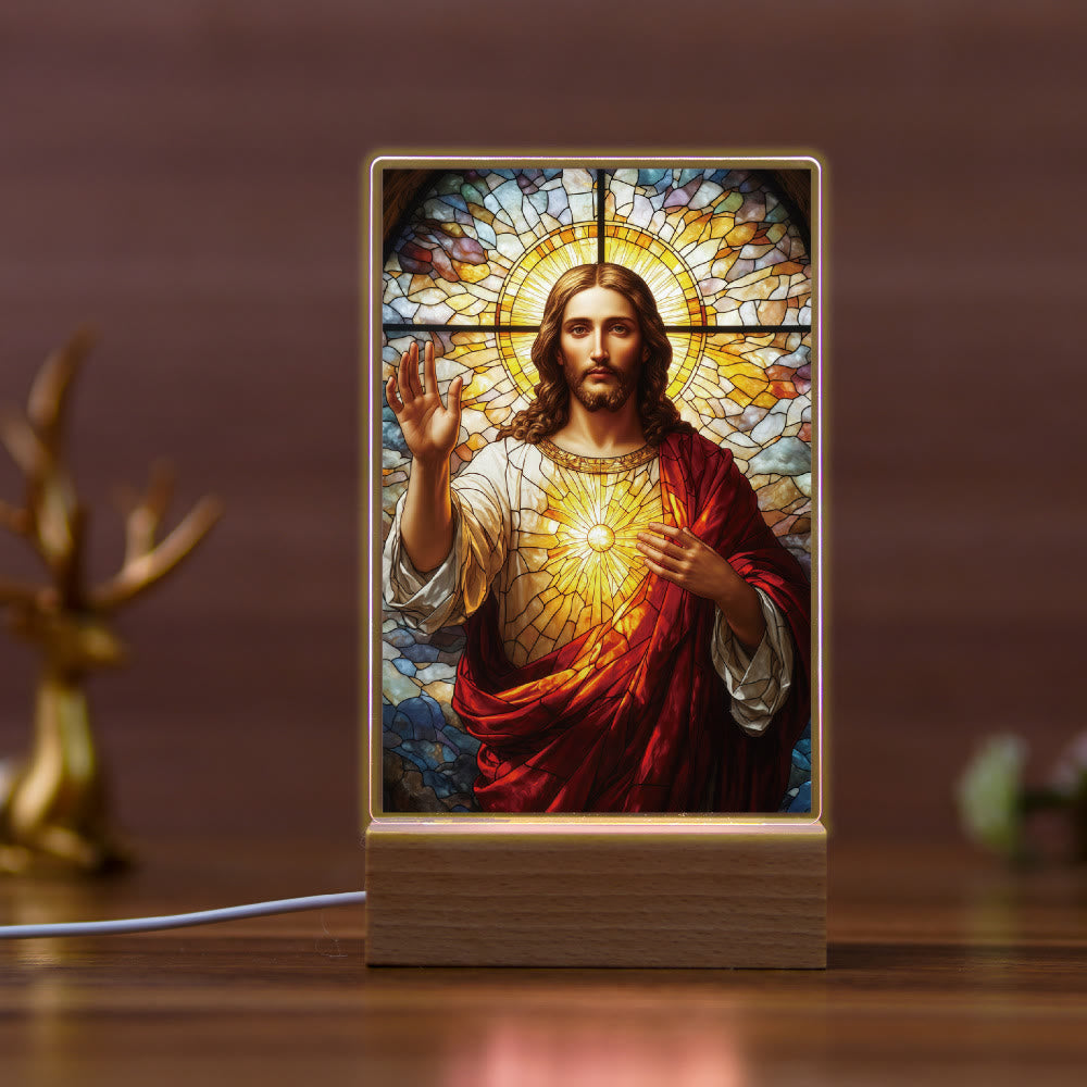Christianartworkshop Religious Jesus Daily Affection Night Light: Warm Glow & Loving Message - C - image 3
