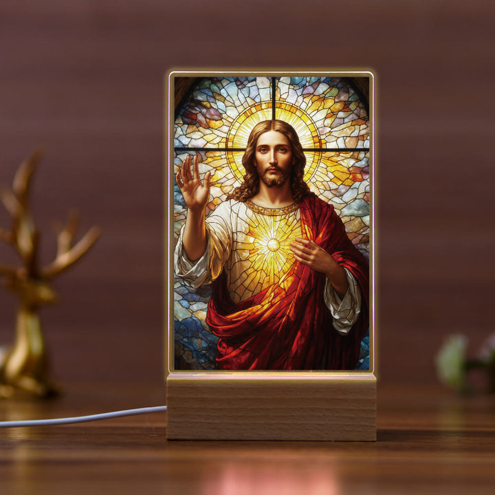 Christianartworkshop Religious Jesus Daily Affection Night Light: Warm Glow & Loving Message - C - image 3