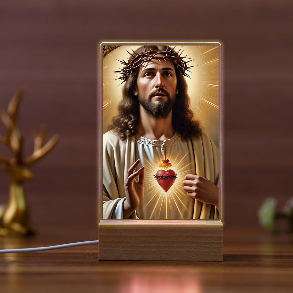 Christianartworkshop Religious Jesus Daily Affection Night Light: Warm Glow & Loving Message - H - image 8