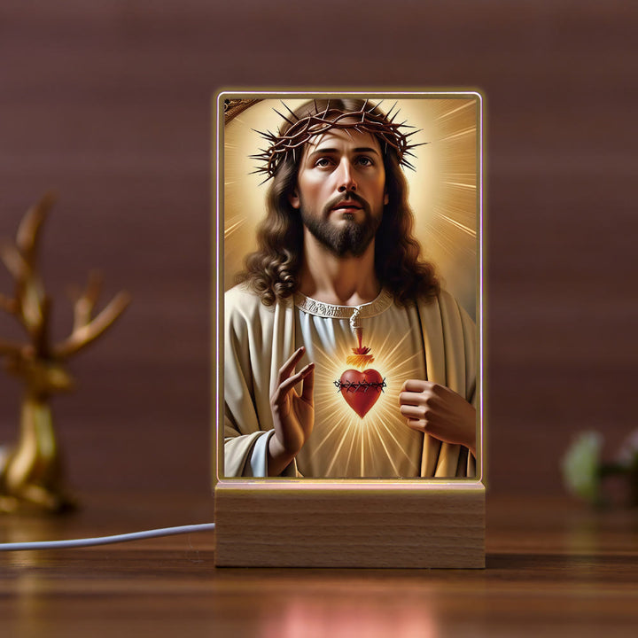 Christianartworkshop Religious Jesus Daily Affection Night Light: Warm Glow & Loving Message - H - image 8