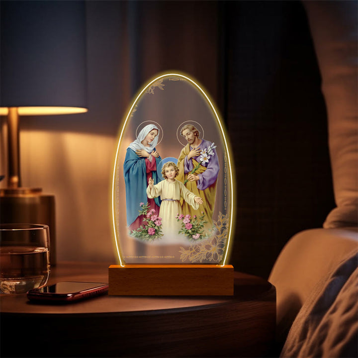 Christianartworkshop Jesus Modern Devotion Colorful Glow Night Light: Oval Silhouette & Artistic Hues - R - image 21