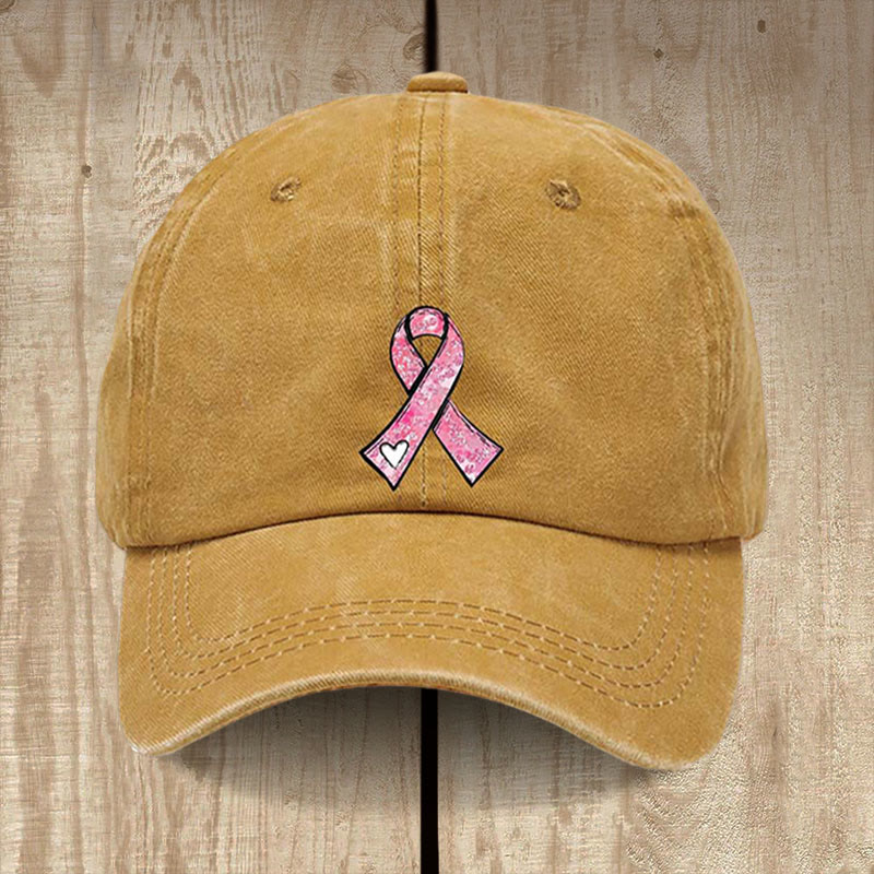 Christianartworkshop God's Healing Prayers Pink Ribbon Hat: Faith Warrior for Cancer Awareness - Yellow - image 7