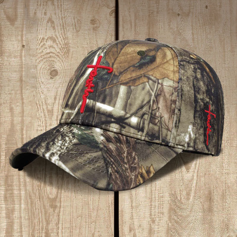 Christianartworkshop Embroidered Faith Cross Baseball Cap: Wear the Armor of Belief - image 0