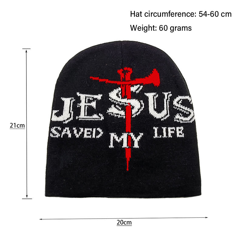 Christianartworkshop Jesus Saved My Life Knit Beanie: A Warm Reminder of His Grace - image 4