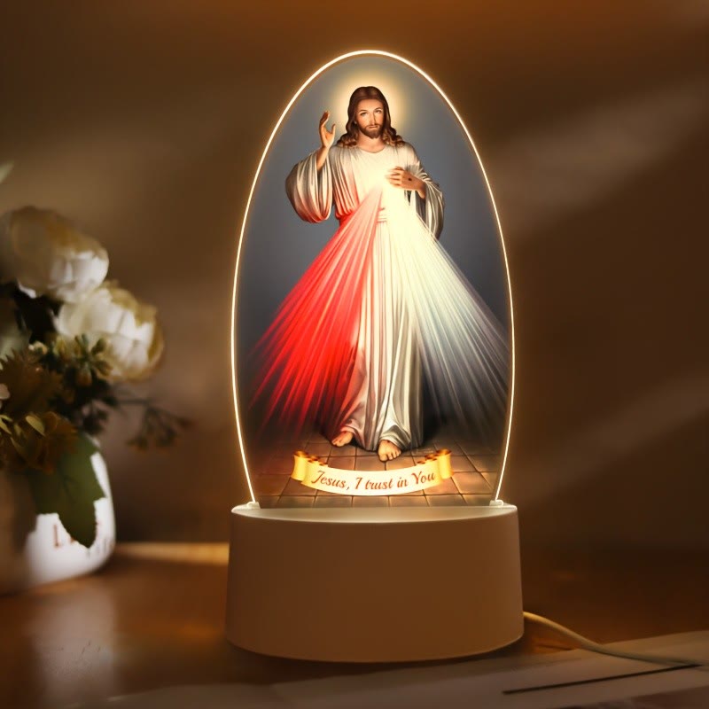 Christianartworkshop Daily Blessing Oval Holy Scenes Night Light: Glowing Halo & Holy Icons - image 4