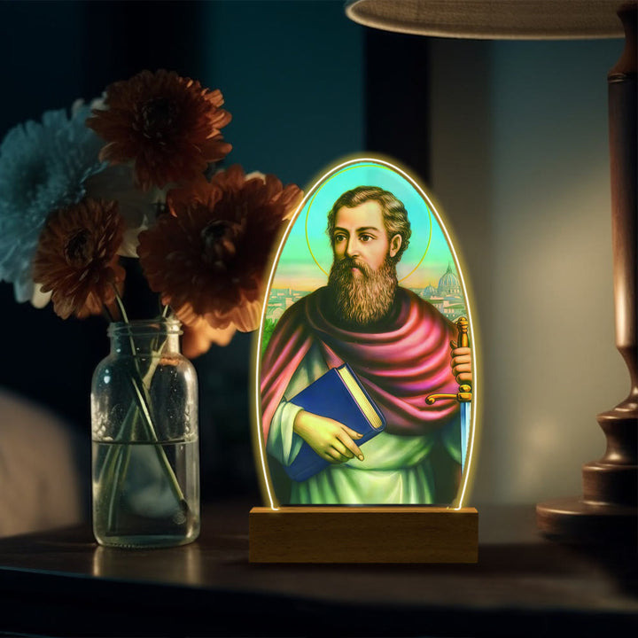 Christianartworkshop Daily Blessing Oval Holy Scenes Night Light: Glowing Halo & Holy Icons - B - image 9