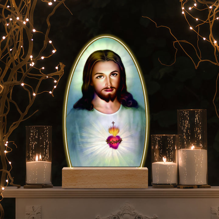 Christianartworkshop Daily Blessing Oval Holy Scenes Night Light: Glowing Halo & Holy Icons - D - image 11