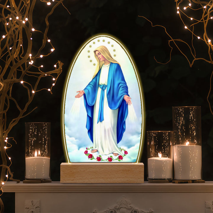 Christianartworkshop Daily Blessing Oval Holy Scenes Night Light: Glowing Halo & Holy Icons - E - image 12