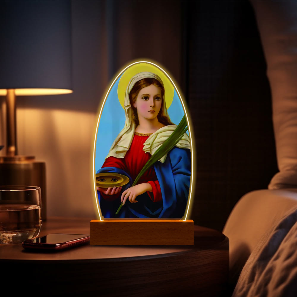 Christianartworkshop Daily Blessing Oval Holy Scenes Night Light: Glowing Halo & Holy Icons - G - image 14