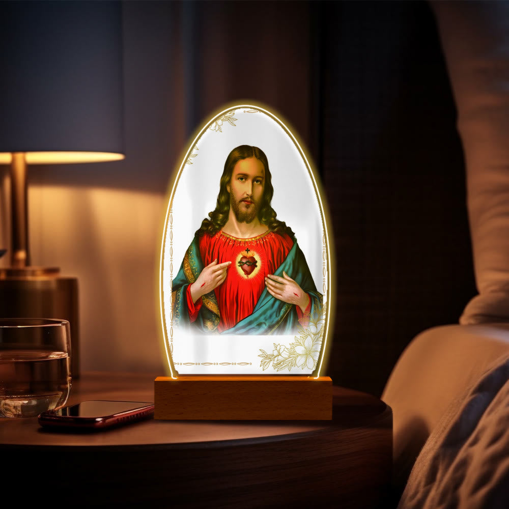 Christianartworkshop Daily Blessing Oval Holy Scenes Night Light: Glowing Halo & Holy Icons - H - image 15
