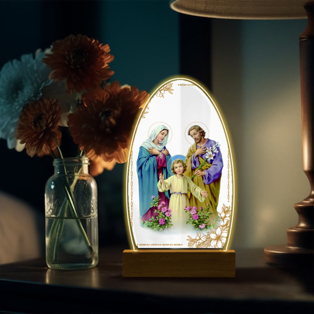 Christianartworkshop Daily Blessing Oval Holy Scenes Night Light: Glowing Halo & Holy Icons - J - image 17